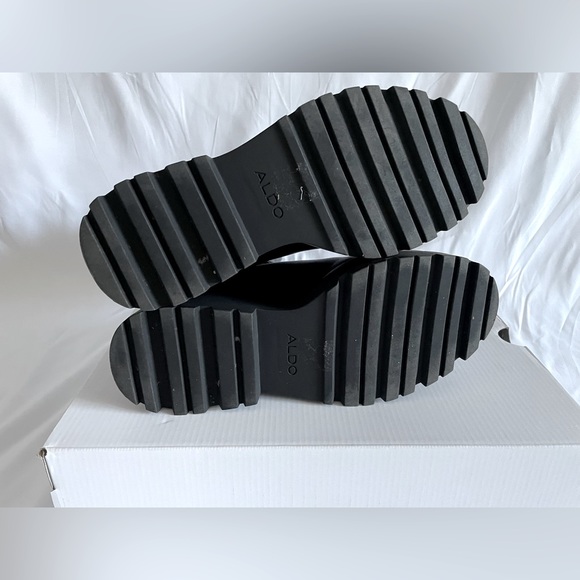 Aldo Women’s Black Lug Sole Knee High Boot Size 7 - Picture 12 of 12